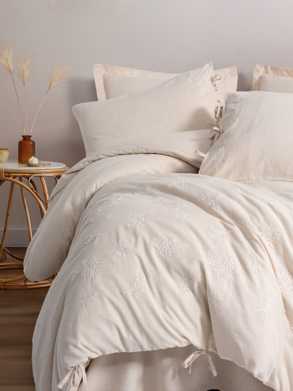 Pościel 200×220 Len z bawełną 25% / 75% Cotton Box z prześcieradłem
