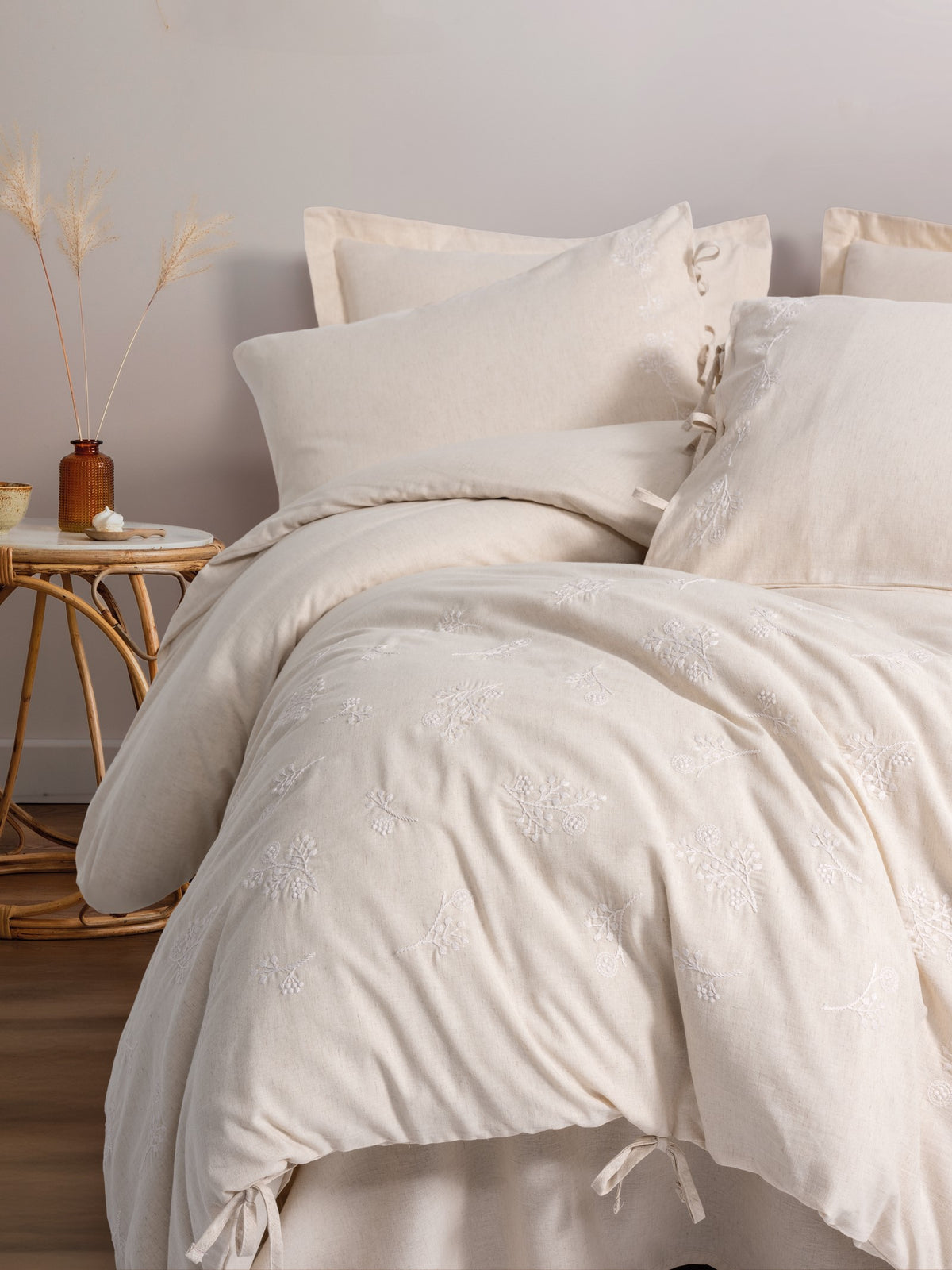 Pościel 200×220 Len z bawełną 25% / 75% Cotton Box z prześcieradłem