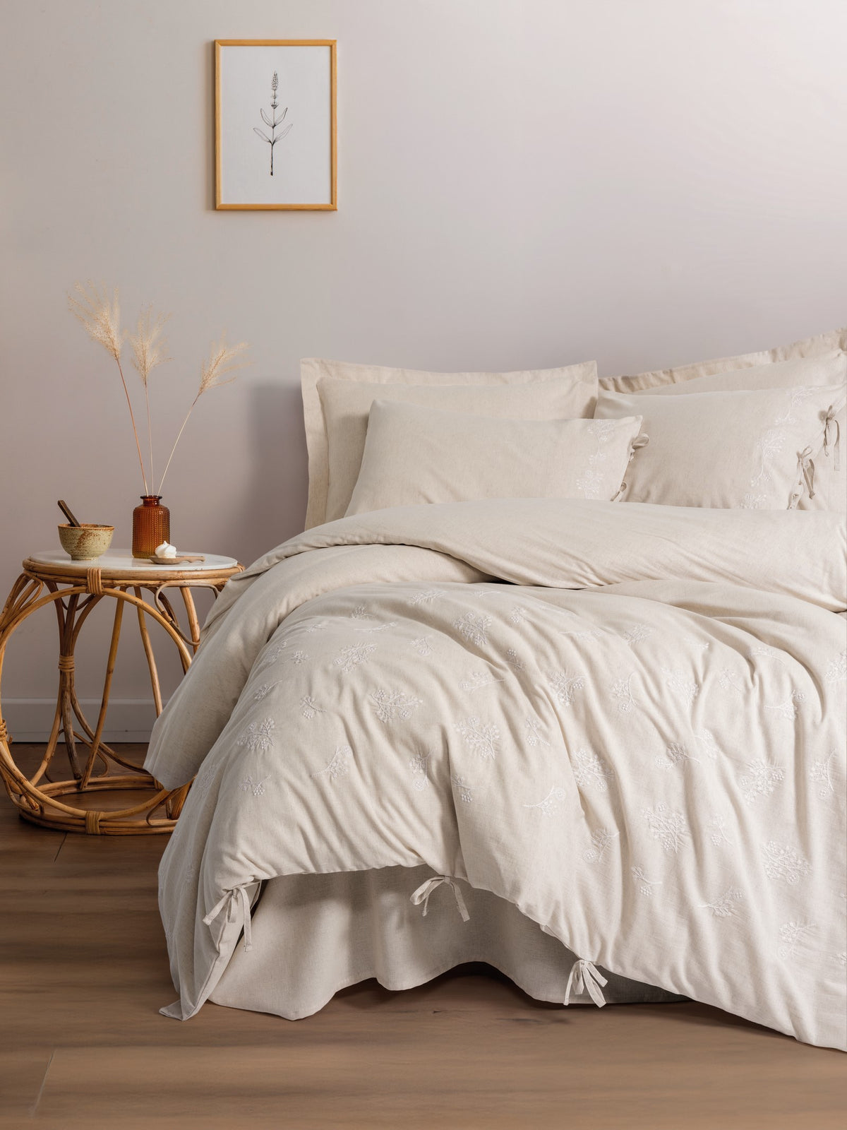 Pościel 200×220 Len z bawełną 25% / 75% Cotton Box z prześcieradłem