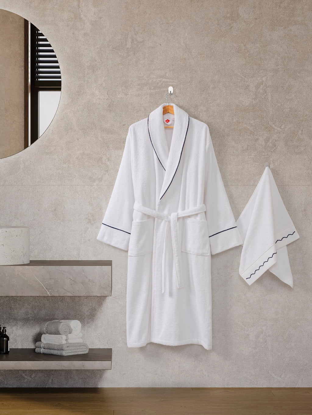 Szlafrok frotte meski L/XL + ręcznik 50x90 100% bawełna turecka jakosc