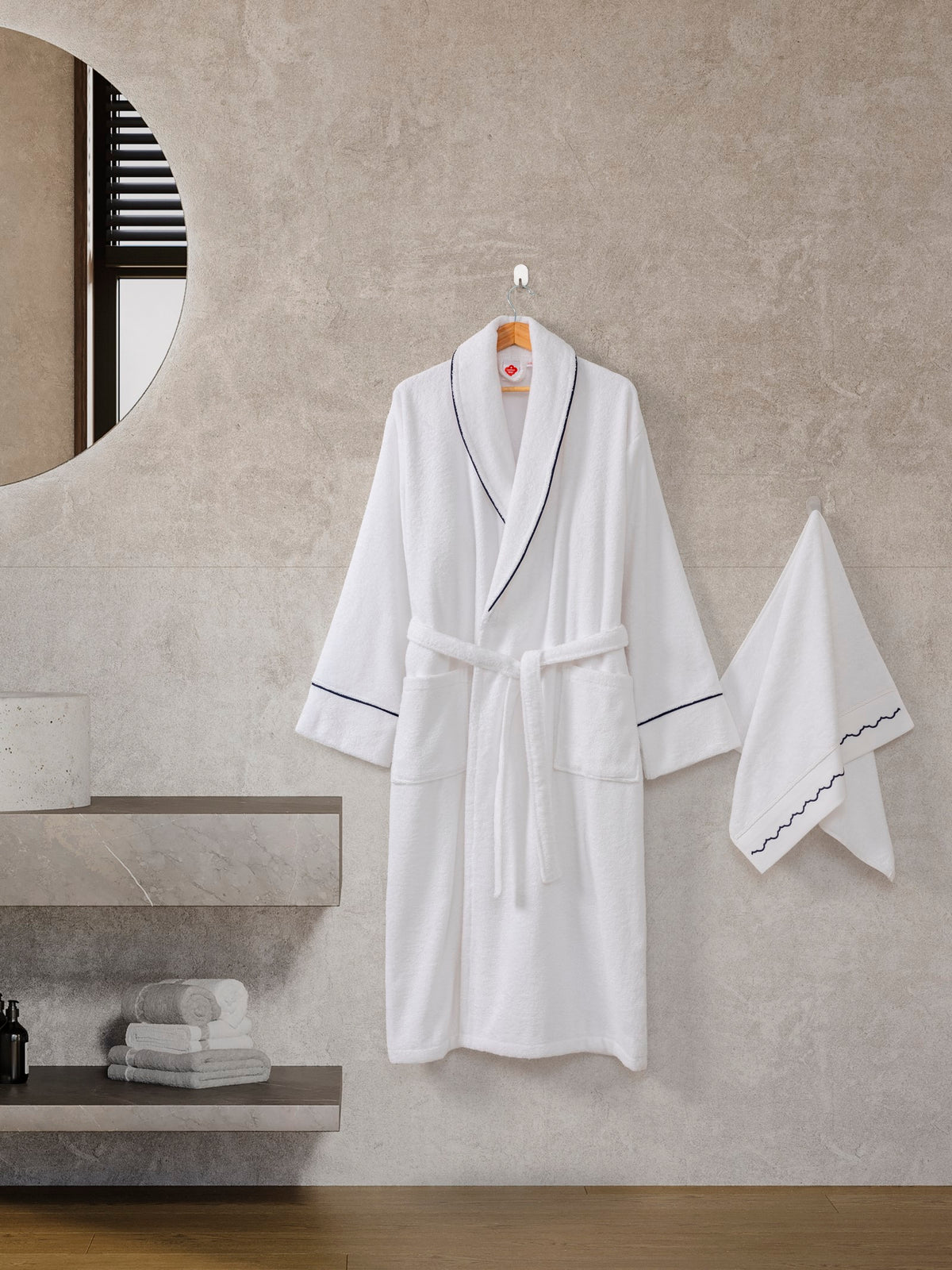 Szlafrok frotte meski L/XL + ręcznik 50x90 100% bawełna turecka jakosc