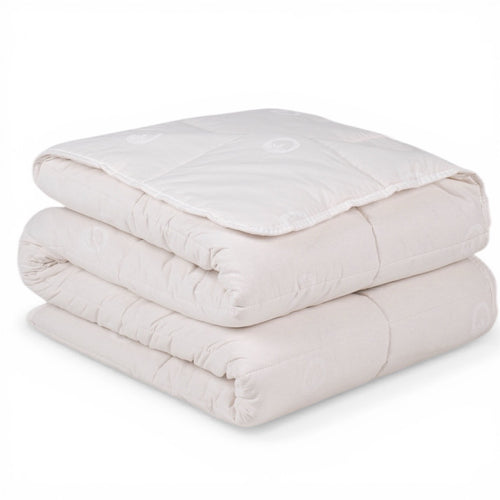 KOŁDRA TURECKA WYPEŁNIENIE 100% WEŁNA 195x215 WOOLMARK COTTON BOX